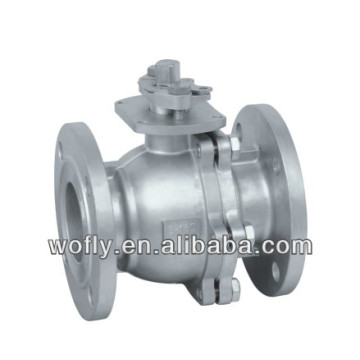 Mechanical 3pcs flange carbon steel /stainless steel float ball valve